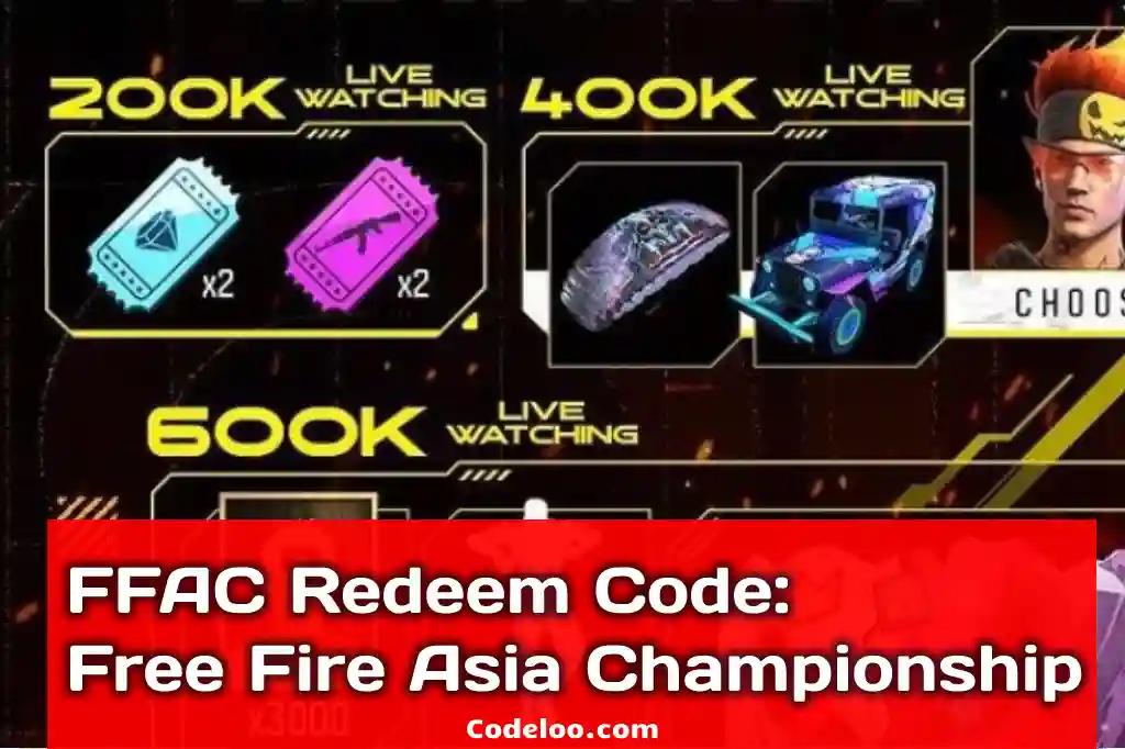 FFAC Redeem Code: Free Fire Asia Championship
